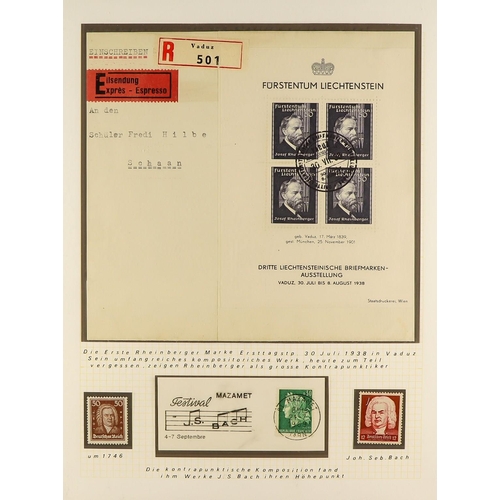 62 - MUSIC ON STAMPS A somewhat haphazard topical collection of never hinged mint & used stamps, mini-she... 