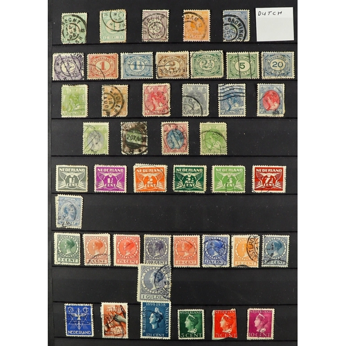 94 - CARTON WITH EUROPE IN 7 STOCK BOOKS. with mint, never hinged mint & used stamps from Belgium, Czech,... 