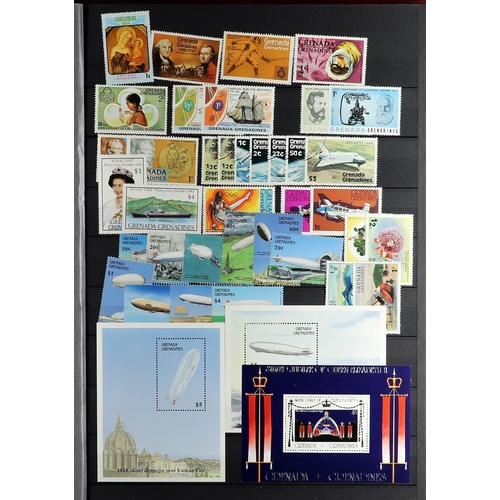 150 - STOCK BOOK WITH CARIBBEAN STAMPS. Chiefly modern mint sets and miniature sheets but also some older ... 