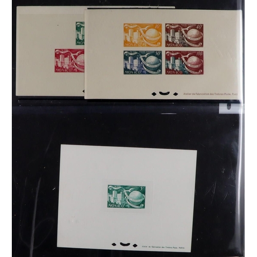 1003 - MONACO 1949 UPU Anniversary group of 17 specialised items including Postage & Air sets imperf never ... 