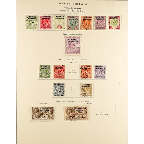 1019 - MOROCCO AGENCIES BRITISH CURRENCY 1907 - 1957 FINE USED COLLECTION includes the 1907 set, 1914-31 mo... 