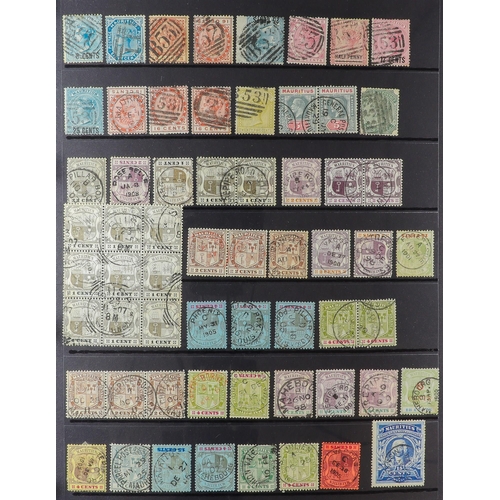 106 - COMMONWEALTH CANCELLATIONS COLLECTION. A collection of QV to KGVI stamps selected for attractive pos... 