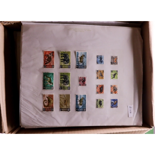 109 - WORLD ON PAGES All periods mint (many never hinged) and used stamps on various pages in four cartons... 