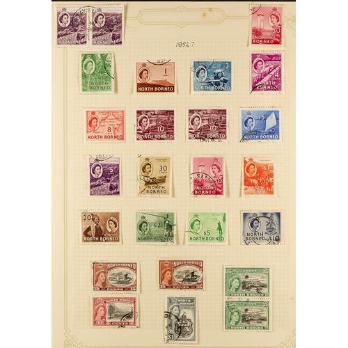 1112 - NORTH BORNEO 1941 - 1963 COMPLETE FINE USED COLLECTION includes 1941 set, 1945 