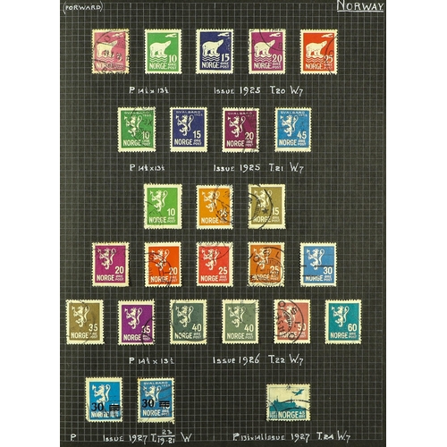 1117 - NORWAY 1855 - 1950's COLLECTION of 400+ mint & used stamps in album, 1925  Amundsens set, 1930 Touri... 