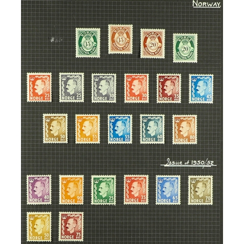 1117 - NORWAY 1855 - 1950's COLLECTION of 400+ mint & used stamps in album, 1925  Amundsens set, 1930 Touri... 