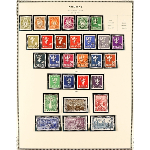 1118 - NORWAY 1855 - 1988 COLLECTION of stamps in Scott Specialty album (pages to 2002) of mint / never hin... 