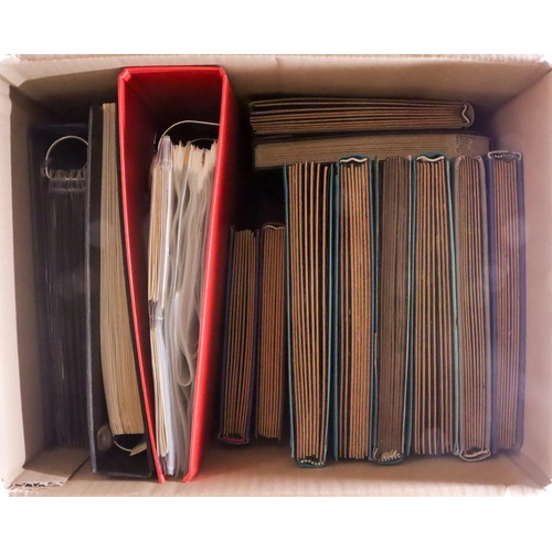 112 - COLLECTOR'S ESTATE IN TWO CARTONS All periods mint & used stamps in 30+ stockbooks & binders, includ... 