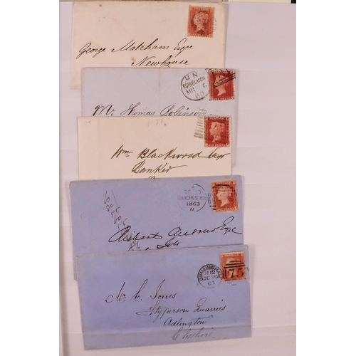 115 - WORLD RANGES in two stockbooks, includes Great Britain QV covers incl pre-stamp mail, 1911-13 2s6d m... 