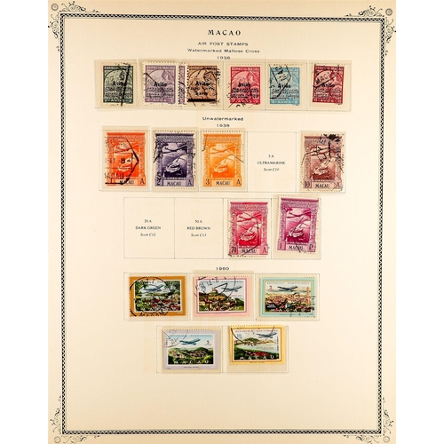 1159 - PORTUGUESE COLONIES MACAO 1884 - 1974 USED COLLECTION includes 1884/85 Crown range to 300r, 1887 10r... 