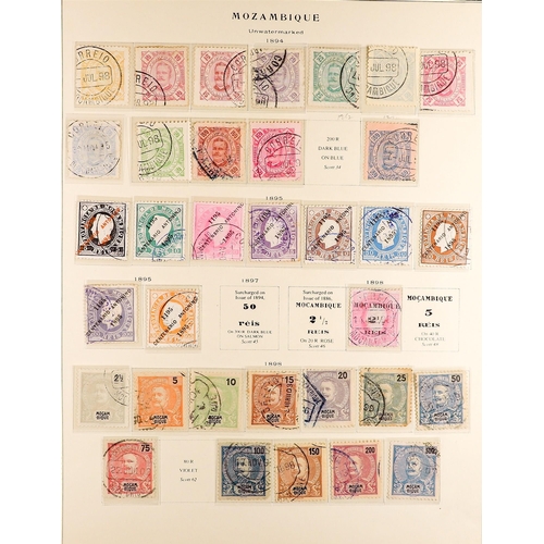 1162 - PORTUGUESE COLONIES MOZAMBIQUE USED COLLECTION comprehensive for 1877 to 1976 with many sets, higher... 