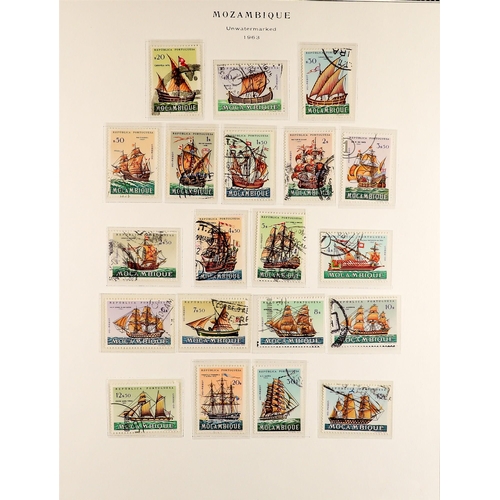 1162 - PORTUGUESE COLONIES MOZAMBIQUE USED COLLECTION comprehensive for 1877 to 1976 with many sets, higher... 