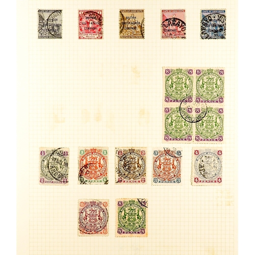 1165 - RHODESIA 1892 - 1922 USED COLLECTION includes 1892-93 set to £1, 1896-97 Die I & Die II sets, 1896 B... 