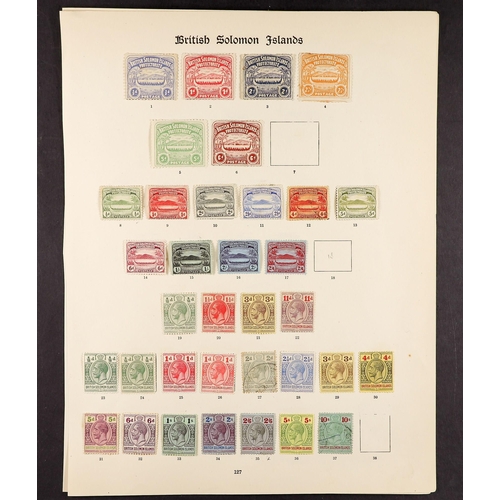 1227 - SOLOMON IS. 1907 - 1935 COLLECTION of over 50 mint & used stamps, well-filled incl. high values & se... 