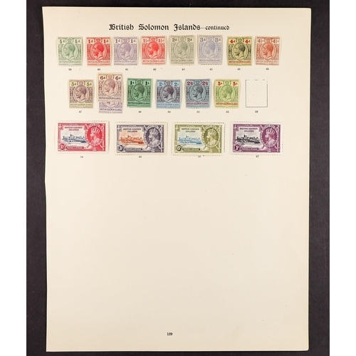 1227 - SOLOMON IS. 1907 - 1935 COLLECTION of over 50 mint & used stamps, well-filled incl. high values & se... 