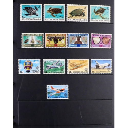 1228 - SOLOMON IS. 1907 - 1980s BOXED COLLECTIONS. A range of stamps and covers which includes 1907 plate p... 