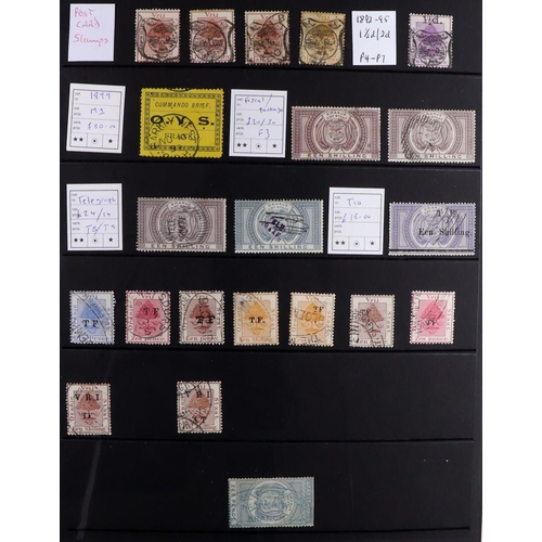 1233 - SOUTH AFRICA -COLS & REPS 1868 - 1909 COLLECTIONS IN A FOLDER. Includes 1888 - 94 mint Zululand, 187... 