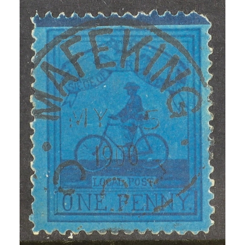 1238 - SOUTH AFRICA -COLS & REPS MAFEKING SIEGE 1900 1d deep blue on blue Goodyear, SG 18, fine used. Cat. ... 