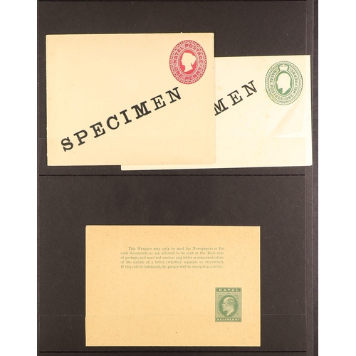 1242 - SOUTH AFRICA -COLS & REPS NATAL 1891 - 1903 collection of 19 postal stationery items all with 