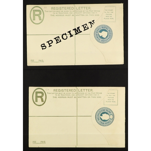 1242 - SOUTH AFRICA -COLS & REPS NATAL 1891 - 1903 collection of 19 postal stationery items all with 