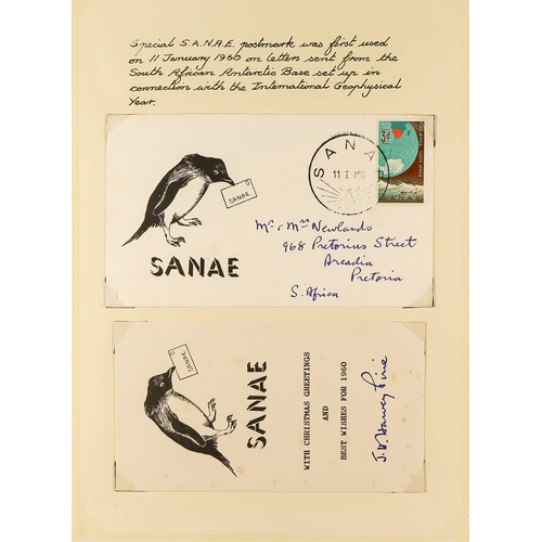 1246 - SOUTH AFRICA 1902 - 1961 COLLECTION OF COVERS annotated in 3 albums, includes 1902 censored, 1902 wi... 