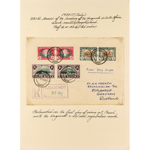 1246 - SOUTH AFRICA 1902 - 1961 COLLECTION OF COVERS annotated in 3 albums, includes 1902 censored, 1902 wi... 