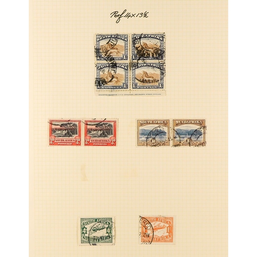 1248 - SOUTH AFRICA 1910 - 1935 FINE USED COLLECTION annotated on pages with shades, watermark varieties, b... 