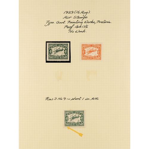 1253 - SOUTH AFRICA 1925 - 1935 SPECIALIZED MINT COLLECTION annotated on pages with many shades, varieties,... 