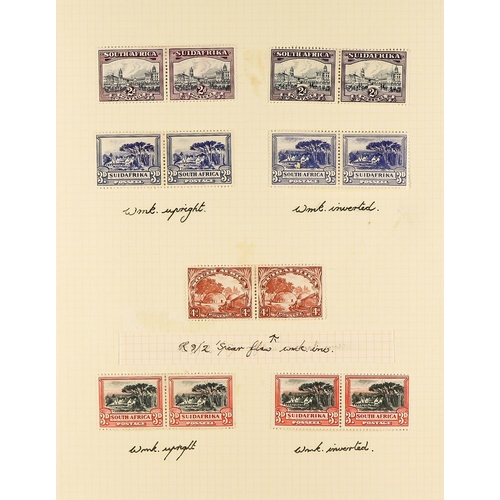 1253 - SOUTH AFRICA 1925 - 1935 SPECIALIZED MINT COLLECTION annotated on pages with many shades, varieties,... 