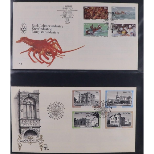 1256 - SOUTH AFRICA FIRST DAY COVERS SOUTH AFRICA & AREAS 1976-1997 collection in seven albums, includes So... 