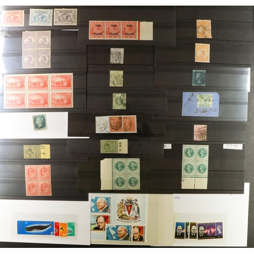 126 - WORLD RANGES ON STOCK CARDS All periods mint (some never hinged) & used stamps in two cartons, mainl... 