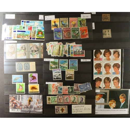 126 - WORLD RANGES ON STOCK CARDS All periods mint (some never hinged) & used stamps in two cartons, mainl... 