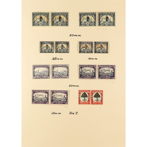 1260 - SOUTH AFRICA OFFICIALS 1926 - 1950 FINE MINT COLLECTION includes varieties, shades & blocks annotate... 