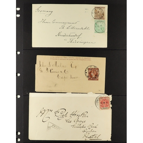 1262 - SOUTH AFRICA POSTAL STATIONERY & COVERS collection of 27 mainly used items from different provinces ... 