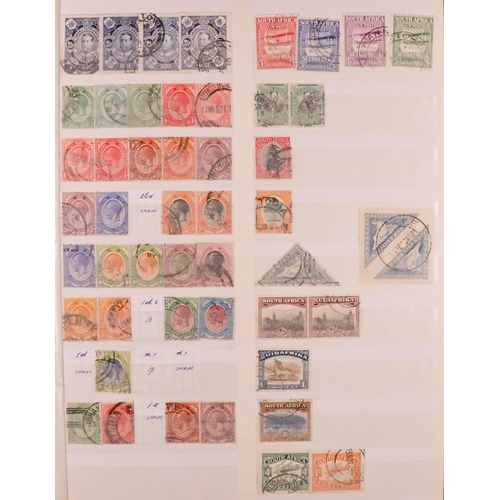 1263 - SOUTH AFRICA SPECIALIZED COLLECTIONS & ITEMS IN BOX. 1910 to 2000's stamps & other items in stockboo... 