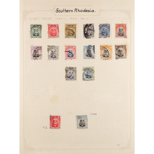 1269 - SOUTHERN RHODESIA 1924 - 1937 USED COLLECTION complete for the period plus some additional perfs, sh... 