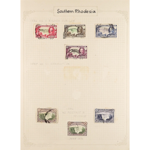 1269 - SOUTHERN RHODESIA 1924 - 1937 USED COLLECTION complete for the period plus some additional perfs, sh... 