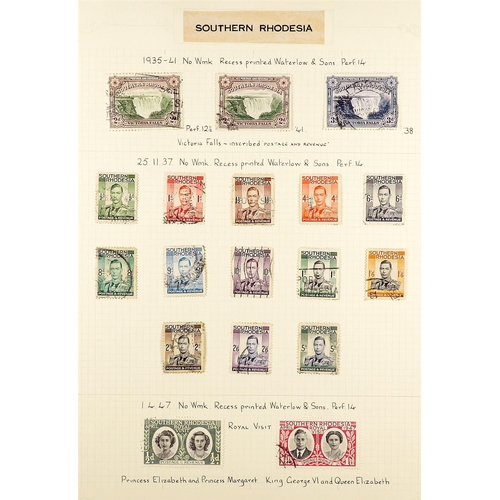 1271 - SOUTHERN RHODESIA 1924 - 1953 COLLECTION of used stamps on album pages, many sets. Cat £570+. Lot 12... 