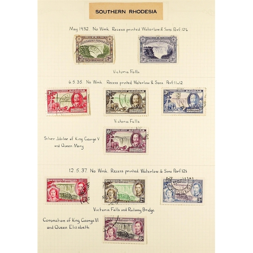 1271 - SOUTHERN RHODESIA 1924 - 1953 COLLECTION of used stamps on album pages, many sets. Cat £570+. Lot 12... 