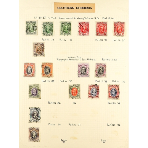 1271 - SOUTHERN RHODESIA 1924 - 1953 COLLECTION of used stamps on album pages, many sets. Cat £570+. Lot 12... 