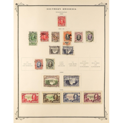 1272 - SOUTHERN RHODESIA 1924 - 1964 USED COLLECTION on album pages, the highly complete for the stamps plu... 