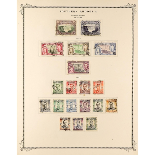 1272 - SOUTHERN RHODESIA 1924 - 1964 USED COLLECTION on album pages, the highly complete for the stamps plu... 