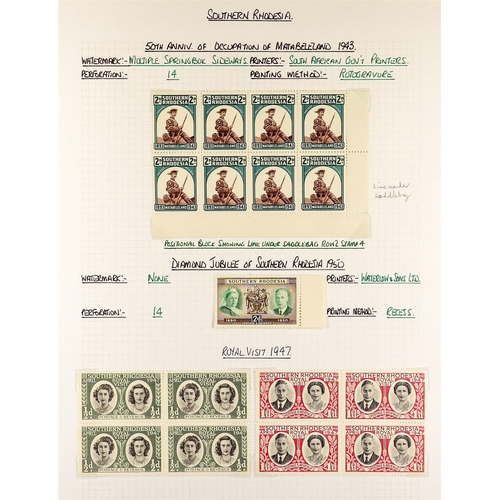 1273 - SOUTHERN RHODESIA 1924 - 1964 FINE MINT COLLECTION annotated on pages, note 1924-29 all values to 2s... 