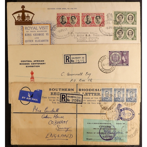 1275 - SOUTHERN RHODESIA 1931 - 1953 COVERS range of 21 items. Lot 1275 (M) [b]