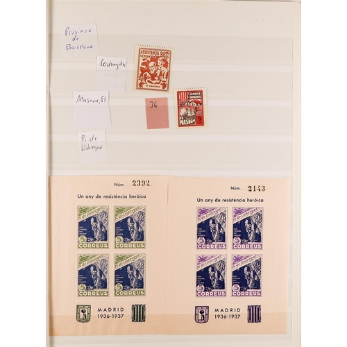 1277 - SPAIN 1936 - 1939 CIVIL WAR COLLECTION of mint stamps, note Alicante, Baleares, Barcelona (with mini... 