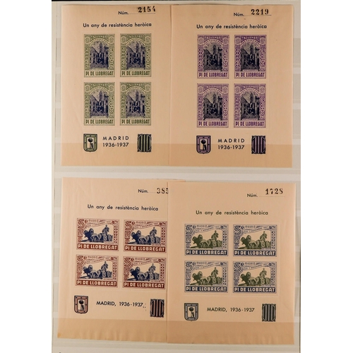 1277 - SPAIN 1936 - 1939 CIVIL WAR COLLECTION of mint stamps, note Alicante, Baleares, Barcelona (with mini... 