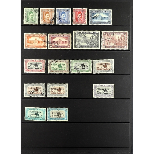 1283 - SUDAN 1897 - 1961 FINE USED COLLECTION on protective pages, includes the 1897, 1898, 1902-21, 1921-2... 