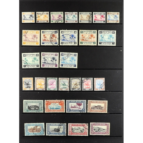 1283 - SUDAN 1897 - 1961 FINE USED COLLECTION on protective pages, includes the 1897, 1898, 1902-21, 1921-2... 