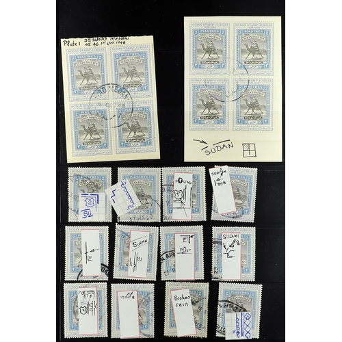 1287 - SUDAN 1898 - 1954 SPECIALISED RANGES IN 5 ALBUMS. Around 12,000 used stamps with many identified fla... 