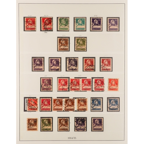 1306 - SWITZERLAND 1850 - 1950 USED COLLECTION in album, comprehensive with many sets, Michel stc €5400+ (8... 